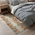 thumbnail image 3 of Kitchen Runner Rugs, Blossom Garden Spring Flower Bird 2'x4' Throw Rug with Tassels, Watercolor Floral Leaves Washable Soft Floor Carpet Runner for Hallway Bedroom Bathroom Laundry Room, 3 of 9