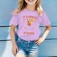 thumbnail image 2 of MEZZALL T-Shirt Classique pour Filles Tout-Petits, Imprimé Lettre, Manches Courtes, Col Rond, 6-7 Ans, 2 of 4