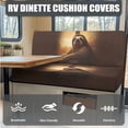 thumbnail image 6 of FOR U DESIGNS Sloth Cross Print RV Dinette Cushion Covers 3 Pcs Comfortable Camper Cushion Slipcover Loveseat Sofa Chair Cover Pillow Case Furniture Protector for RV Camper Car Bench, 6 of 8
