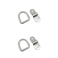 thumbnail image 2 of Transemion D Ring Tie Downs Corrosion Resistance Rustproof Lashing Rings Easy Installation Cargo Hook Trucks Campers Loads Silver 2Set, 2 of 6