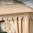 thumbnail image 2 of Summit Living 10'x13' Outdoor Patio Gazebo Heavy Duty Gazebos Canopy Shelter with Double Roofs Mosquito Netting and Privacy Screens for Outside - Beige, 2 of 9