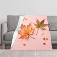 thumbnail image 2 of Cozy Flannel Blanket with Colorful Autumn Leaf Design - Soft Warm Perfect for Sofa Travel Bed and Chair - Ideal for Fall Decor, 2 of 7