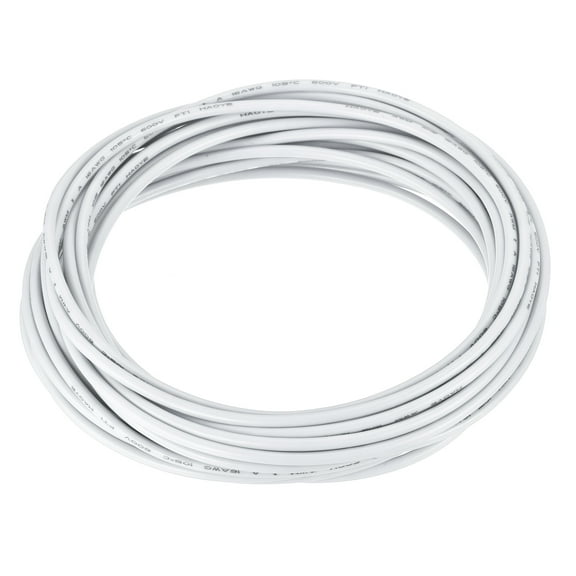 16AWG Wire 16 Gauge Stranded Wire Hookup Wire, UL1015 Tinned Copper Wire 7.5m/25ft White