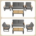 thumbnail image 6 of Patio Furniture Set on Sale, Outdoor Conversation Set with Soft Cushion & Coffee Table for lawn, Yard, Poolside, 6 of 9