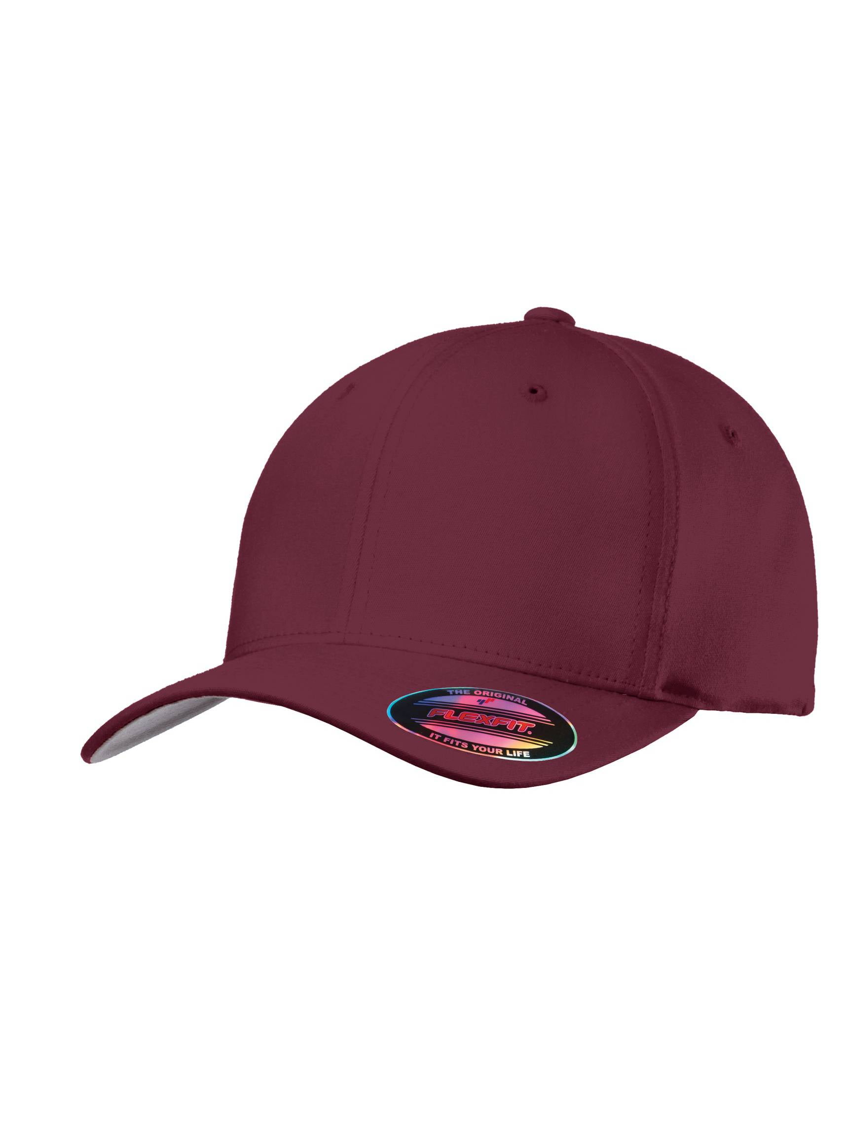 Top Headwear Flexible Cotton Twill Cap - Maroon - Small/Medium