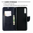 thumbnail image 6 of Allytech Galaxy A70 Case, Slim Fit PU Leather Folio Butterfly Embossed Shockproof Wrist Hand Strap Flip Cards Holder Wallet Case TPU Back Cover for Samsung Galaxy A70, Blue, 6 of 8