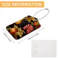 thumbnail image 5 of Square PU Leather Luggage Tags - 2 Pack with Privacy Cover and Stainless Steel Ring - Suitable for Travel, Backpack, Handbag - Suitcase Tags, Travel Tag Fruit, 5 of 7