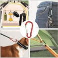 thumbnail image 4 of Cheers.US 10Pcs Aluminum Spring Snap Hook Carabiner D Ring Carabiner Clip Camping Accessories Fishing Hiking Traveling and Keychain, 4 of 10