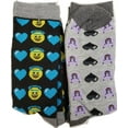 thumbnail image 2 of Emoji  Men's'  Crew Socks 2Pair 98% Polyester 2% Spandex Angel Devil 10-13, 2 of 2