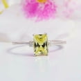 thumbnail image 2 of HeartsAndYou 2ct Natural Radiant Yellow Sapphire & Diamond Ring Trilogy 14k SOLID White Gold, 2 of 9