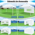 thumbnail image 5 of Hoteel 10x15 Heavy Duty Canopy Tent with 4 Sidewalls,Pop up Canopy for Parties Wedding,Commercial Easy up Gazebo with Roller Bag,UV 50+,White, 5 of 14
