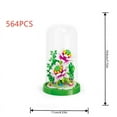 thumbnail image 2 of MOYUDIY lotus bouquet building set with dust cover, preserved flower building block diorama, home decoration ornaments, plant collection ideas, suitable for mothers, lovers, ladies (564 pieces), 2 of 9