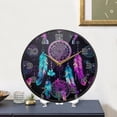 thumbnail image 5 of Dream Catcher Wall Clock Round Silent Non Ticking Battery Operated Accurate Arabic Numerals Design Clocks for Home Kitchen Living Room Bedroom 9.5inch Home Decor, 5 of 6