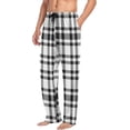 thumbnail image 5 of National Tartan Black White Ghost Pajama Pants, Men's Lounge Pants Light with Drawstring and Pockets, Christmas New Year Birthday Father's Day Gifts, X-Large, 5 of 7