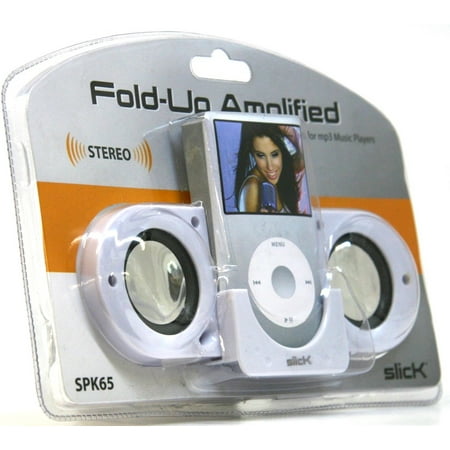 Slick Foldup Speaker for MP3 Players White