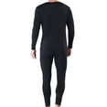 thumbnail image 1 of Men Casual Solid Base Layer Lined Milk Cotton Plus Velvet Thermal Underwear Set, 1 of 9