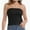 Black, variant on Strapless Crop Tube Tops for Women Solid Color Trendy Sexy Cami Tops