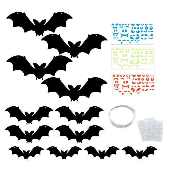 Halloween Decorations Indoor Outdoor - Halloween Hanging Decorations - Hanging Bats Halloween Decorations Halloween Hanging Flying Bat With Glowing For Outdoor Decor