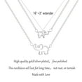 thumbnail image 3 of APSVO 18K White Gold Plated Elephant Mother Daughter Necklace Matching Jewelry Set for Women Mom Mommy Grandma Granddaughter Pendant Chain Accessories Stuff Age Birthday Valentines Day Jewelry Gifts, 3 of 6