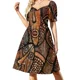 thumbnail image 1 of Vestido de manga corta con diseño tribal africano para mujer, vestido de verano para ocasiones especiales., 1 of 7