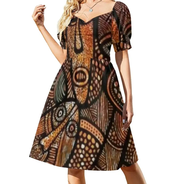 Vestido de manga corta con diseño tribal africano para mujer, vestido de verano para ocasiones especiales.