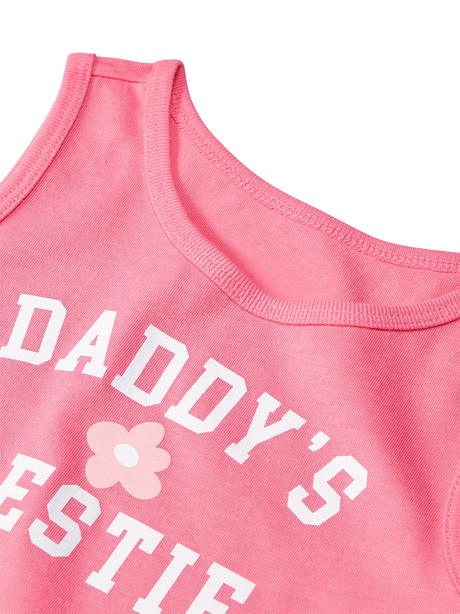 Garanimals Newborn, Baby & Toddler Girl Cotton Graphic Tank Top, Sizes 0-6T