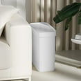 thumbnail image 5 of Bathroom Trash Can with Popup Lid, Press Lid Garbage Bin for Toilet, Office, Bedroom, and Living Room, Compact Design for Space-Saving Storage, 5 of 6