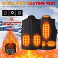 thumbnail image 7 of qafoshin Mens Heated Vest Zipper Double Control 6 Districts Warm Heated Jacket Lightweight USB-Powered Electrical Winter Coat with Built-In Control Button, 7 of 7