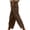 Brown, variant on Womens Casual Lightweight Drawstring Elastic Waist Pants with Pockets, S-XXL