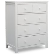 Delta Children Cambridge Mix and Match 4 Drawer Chest, Rustic Bianca (White)