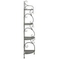 thumbnail image 4 of SAFAVIEH Turuca Outdoor Patio 4 Tier Corner Shelf Unit, Antique Black, 4 of 11