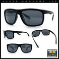 thumbnail image 2 of Xloop Classic Mens Color Mirror Wrap Around Rectangular Sport Plastic Sunglasses Matte Black - Black, 2 of 6
