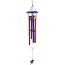 Sunset Vista Designs 94485 Outdoor Americana Metal Wind Chime, Blue, 36 x 6.5