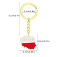 thumbnail image 3 of Elegant Poland Map Keychain Steel Poland Culture Keyrings Luxurious Pendant Keychain Suitable for Home Decors, 3 of 9
