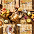 thumbnail image 4 of Fall Placemats Set of 4 Harvest Pumpkin Gnome Place Mats Thanksgiving Placemat Sunflower Autumn Maple Leaves Plaid Table Mats for Dining Kitchen Table Dinner Party Home Fall Decorations 13x19, 4 of 8