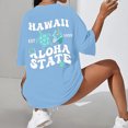 thumbnail image 4 of UANWENN T-Shirt d'Été Imprimé Col Rond Manches Courtes Raglan Style Plage Décontracté (4) T-Shirts Longs Ajustés pour Femmes Col Roulé pour Femmes Pack T-Shirts Décontractés Manches Courtes pour Femmes, 4 of 5