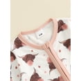 thumbnail image 6 of Suealasg Western Baby Girls Fall Jumpsuit 3 6 12 18 24 Months Infant Girls Long Sleeve Cattle Head Cow Cactus Print Zipped Romper Bodysuits Newborn Autumn Country Coming Home Clothes, 6 of 7
