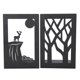 thumbnail image 2 of Sujetalibros de Metal para escritorio, estantería de almacenamiento para libros, documentos, divisor, suministros para manualidades (árbol, ciervo), 2 uds., 2 of 5