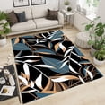 thumbnail image 2 of Tropical RainForest Plants Area Rugs, Orange Yellow Green Simple Leaves Bedroom Rug, Washable Rug Easy to Clean Fine Fluff Short Velvet Apply to Playroom Cafe Office Entrance Door 4x5ft, 2 of 6