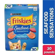 Friskies Seafood Sensations Adult Salmon, Tuna and Shrimp Recipe Dry Cat Food 30lb