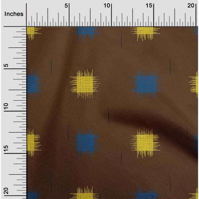 oneOone Georgette Viscose Fabric Small Motif Ikat Decor Fabric Printed BTY 42 Inch Wide