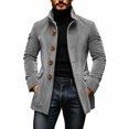 thumbnail image 6 of Fall Outfits Corduroy Jackets for Men Button Front Lapel Long Sleeve Office Jacket, 6 of 6