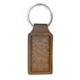 thumbnail image 4 of Keychain - Rectangle - Howling Wolf - Leather, 4 of 4