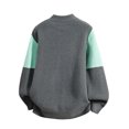 thumbnail image 3 of Chiccall Mens Colorblock Knitted Sweaters Fall Winter Casual Warm Thicken Crew Neck Patchwork Long Sleeve Pullover Sweater, 3 of 8