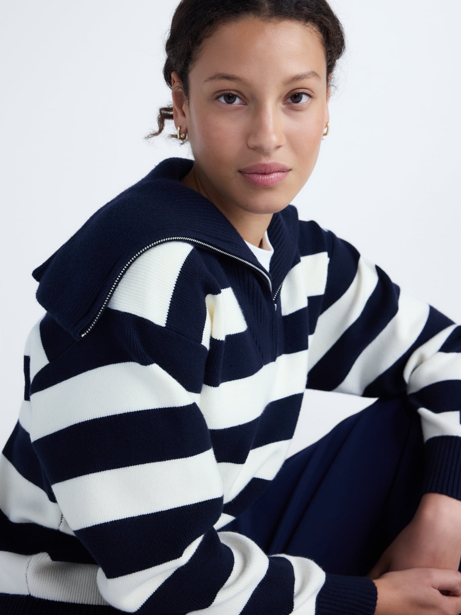 Free Assembly Women's and Women Plus Quarter-Zip Sweater, Midweight, Sizes XXS-4X
