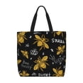 thumbnail image 1 of Easygdp Hohey Bee Golden Embroidery Bolsa Tote para Mujer, Bolso de Hombro para Trabajo, Playa, Viajes, Compras y Supermercado, 1 of 6