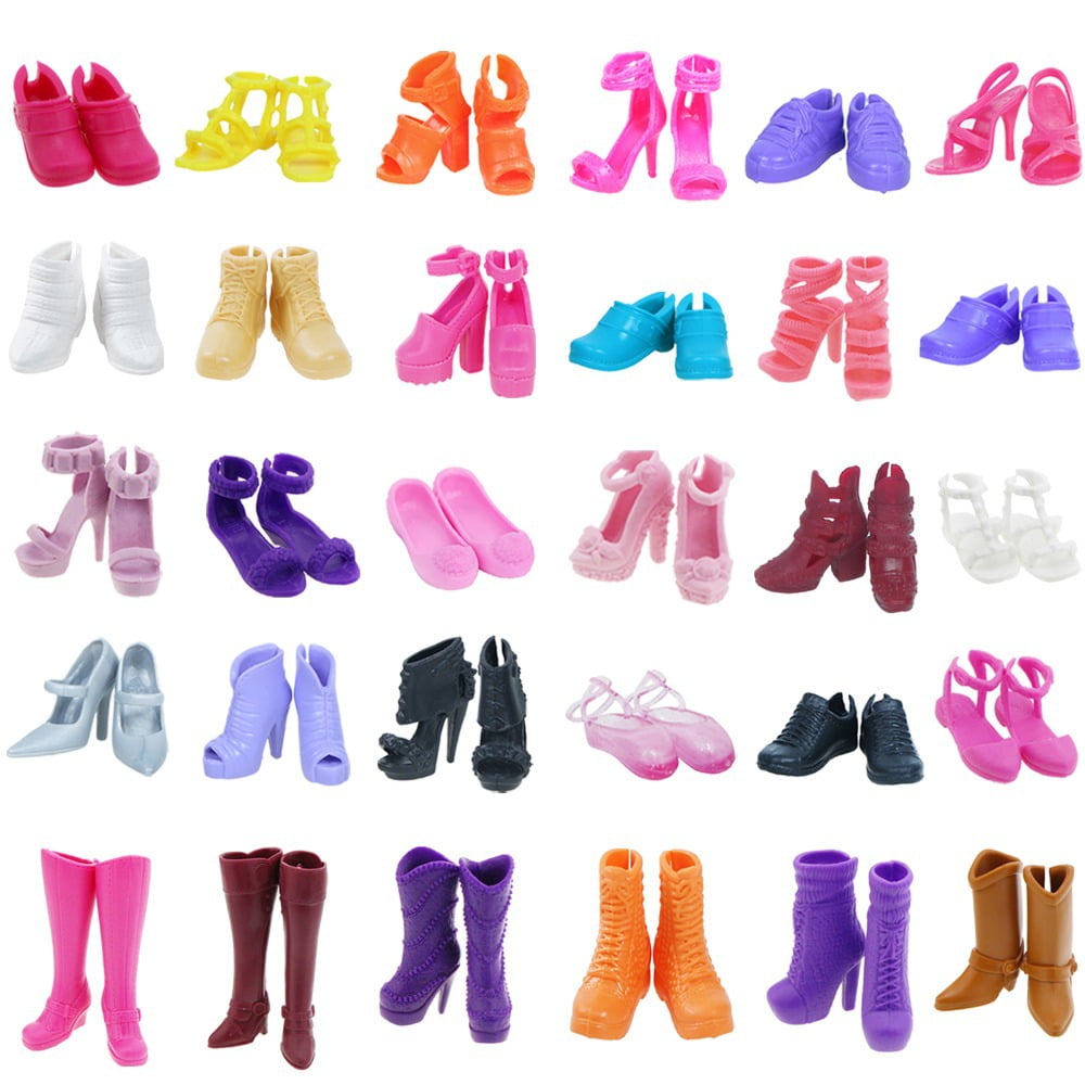 SHAR Chaussures à talons hauts pour poupée Barbie homme et femme 26-30CM,  chaussures plates, plusieurs styles, livraison aléatoire