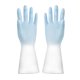 thumbnail image 1 of Gradiente de color de la cocina Guantes de trabajo doméstico de limpieza de ropa de lavandería duradera Guantes de látex de PVC, 1 of 2