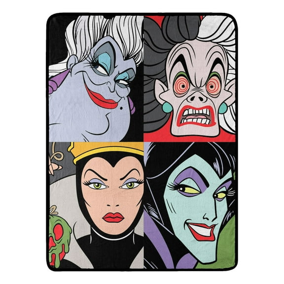Disney Villains Blanket Portraits of Evil Super Plush Throw 46" x 60"