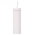 thumbnail image 1 of Double Layer Plastic Cup Frosted Rubber Paint Water Cup 16oz Straight Straw Cup, 1 of 4